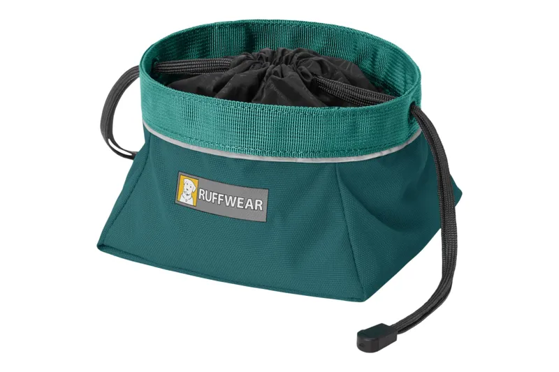 Ruffwear Quencher Cinch-Top Dog Bowl Packable in Tumalo Teal-3