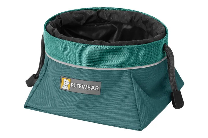 Ruffwear Quencher Cinch-Top Dog Bowl Packable in Tumalo Teal-5