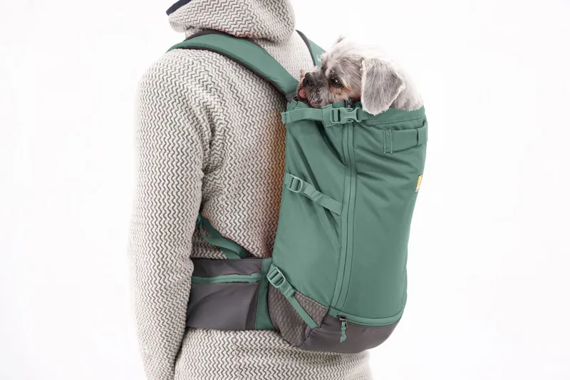Ruffwear Hitch Hiker Dog Backpack Carrier in River Rock Green-1