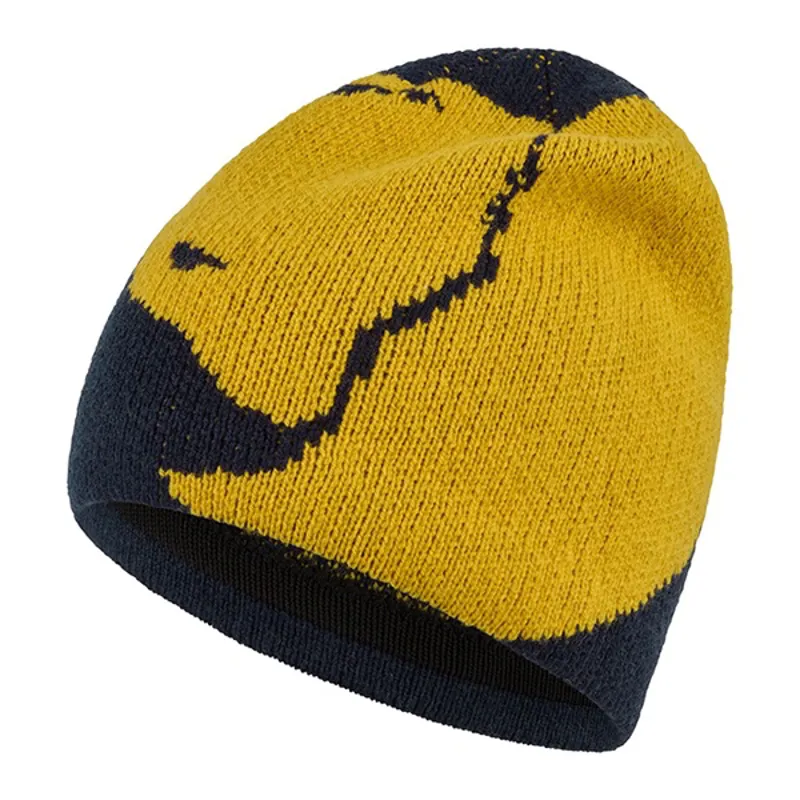 Fjallraven Bergtagen Jacquard Beanie Unisex in Dark Navy/Mustard
