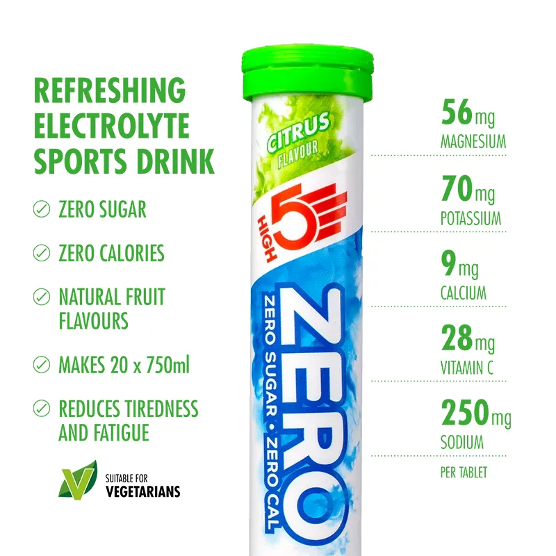 High 5 Zero Electrolyte Drink 20 Tablet Tube in Citrus-1