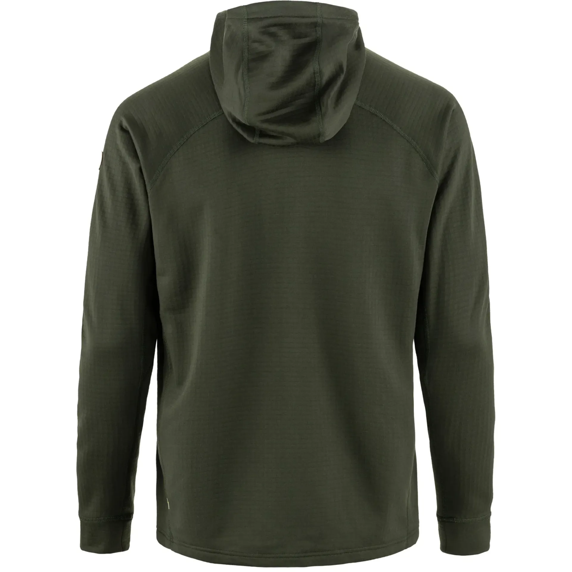 Fjallraven Abisko Grid Fleece Hoodie Mens in Deep Forest