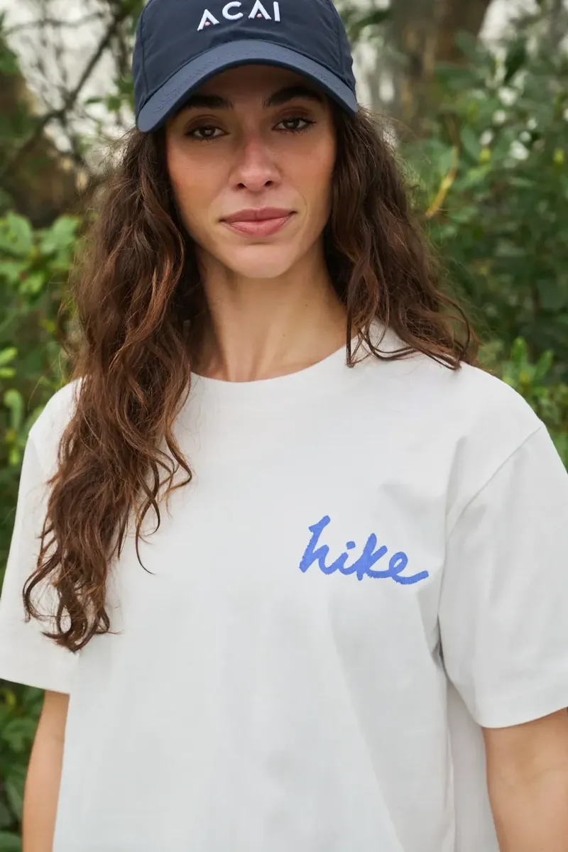 Acai Hike Hike Hike Graphic Tee Womens in Off White-6