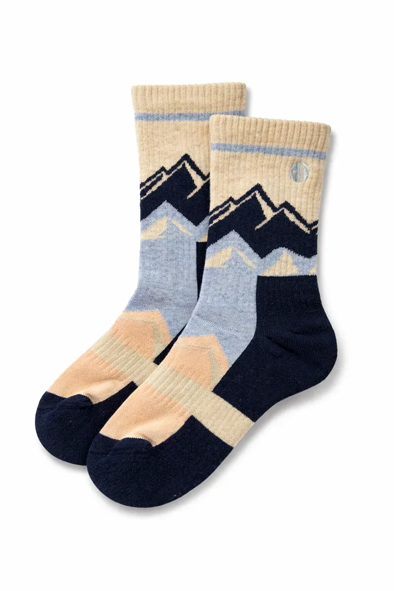 Acai Mountain Socks Women's in Deep Navy