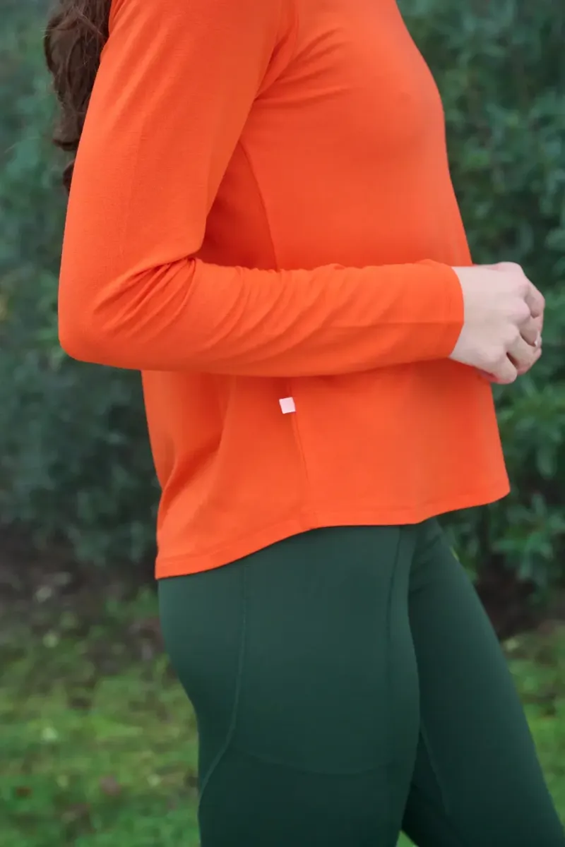 Acai On The Go Bamboo Long Sleeve Tee Women's in Mandarin-7