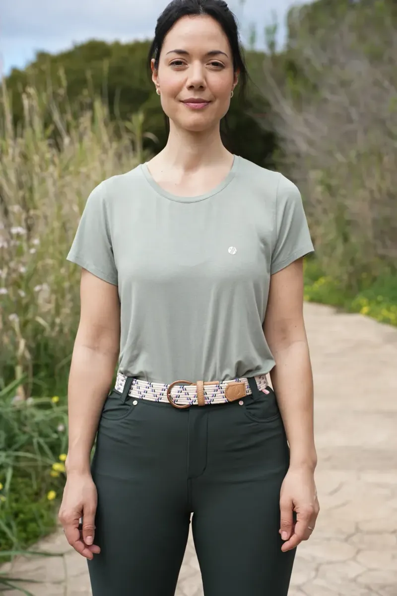 Acai On The Go Tee Womens in Soft Khaki