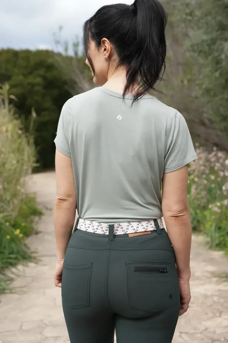 Acai On The Go Tee Womens in Soft Khaki-2