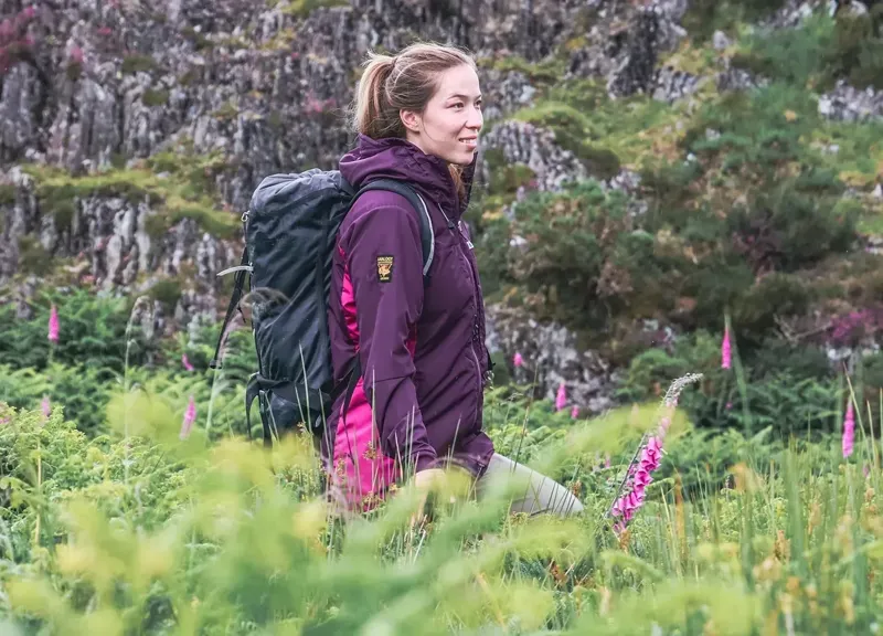 Paramo Alta III Jacket Womens in Fire/Indigo-11