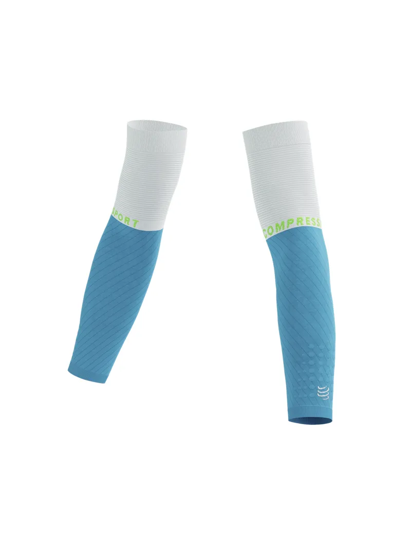 Compressport ArmForce in Norse Blue/Neon Green-1