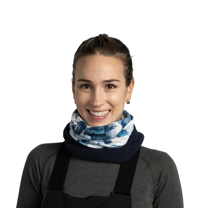 Buff Polar Neck Gaiter in Lowan Blue-4