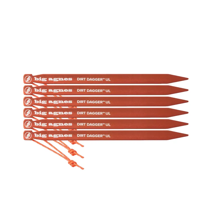 Big Agnes Dirt Dagger UL Tent Stake 6.75 inch in Orange-1