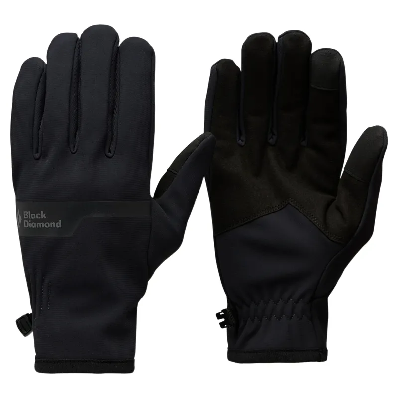 Black Diamond Everyday Softshell Gloves in Black