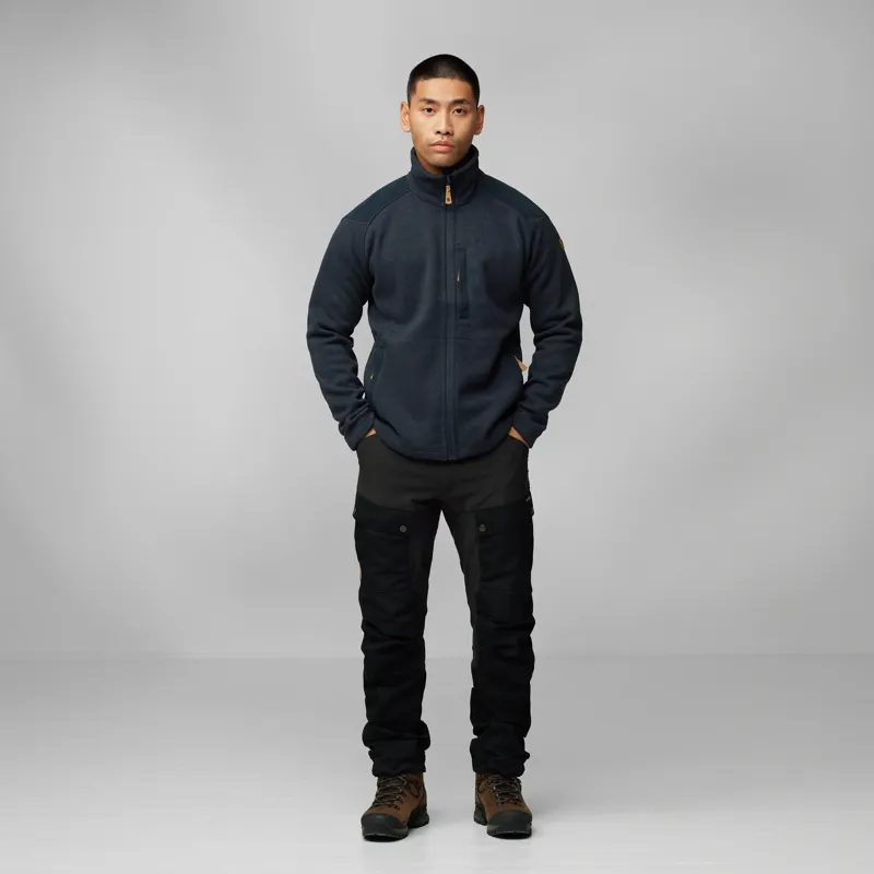 Fjallraven Buck Fleece Mens in Dark Navy-2