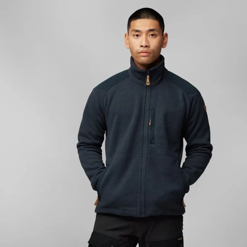 Fjallraven Buck Fleece Mens in Grey/Melange-2