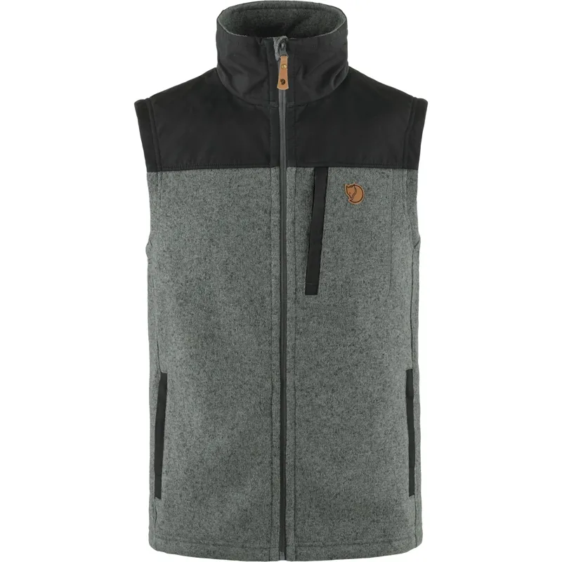 Fjallraven Buck Fleece Vest Mens in Grey/Melange