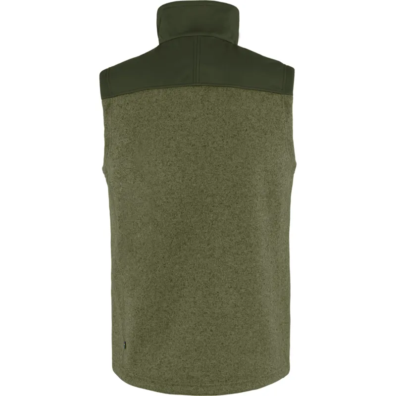 Fjallraven Buck Fleece Vest Mens in Laurel Green/Deep Forest-1