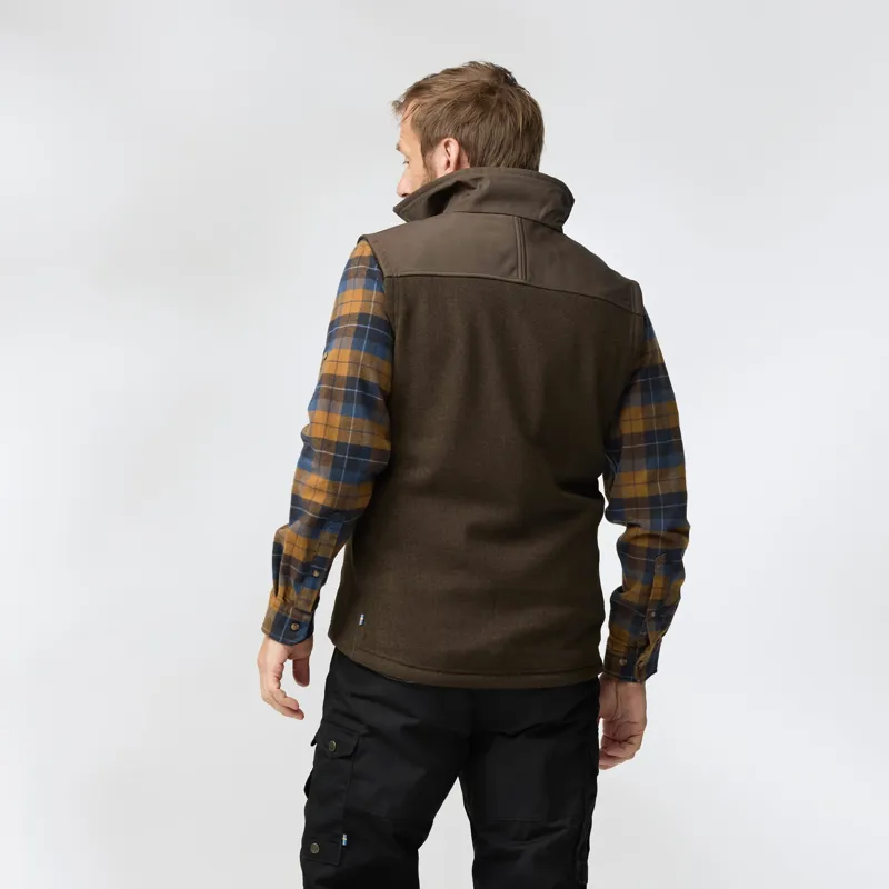 Fjallraven Buck Fleece Vest Mens in Grey/Melange-6