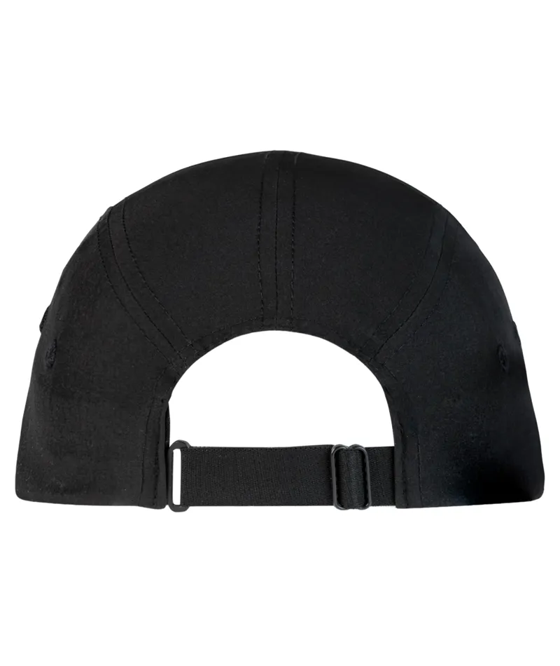 Buff 5 Panel Go Cap in Solid Black-1