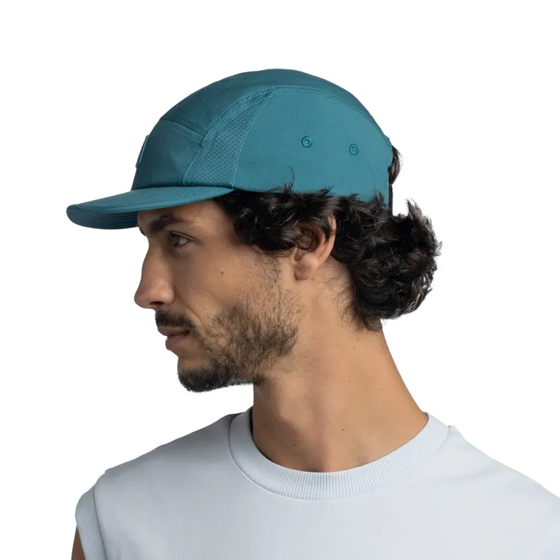 Buff 5 Panel Go Cap in Solid Teal-2