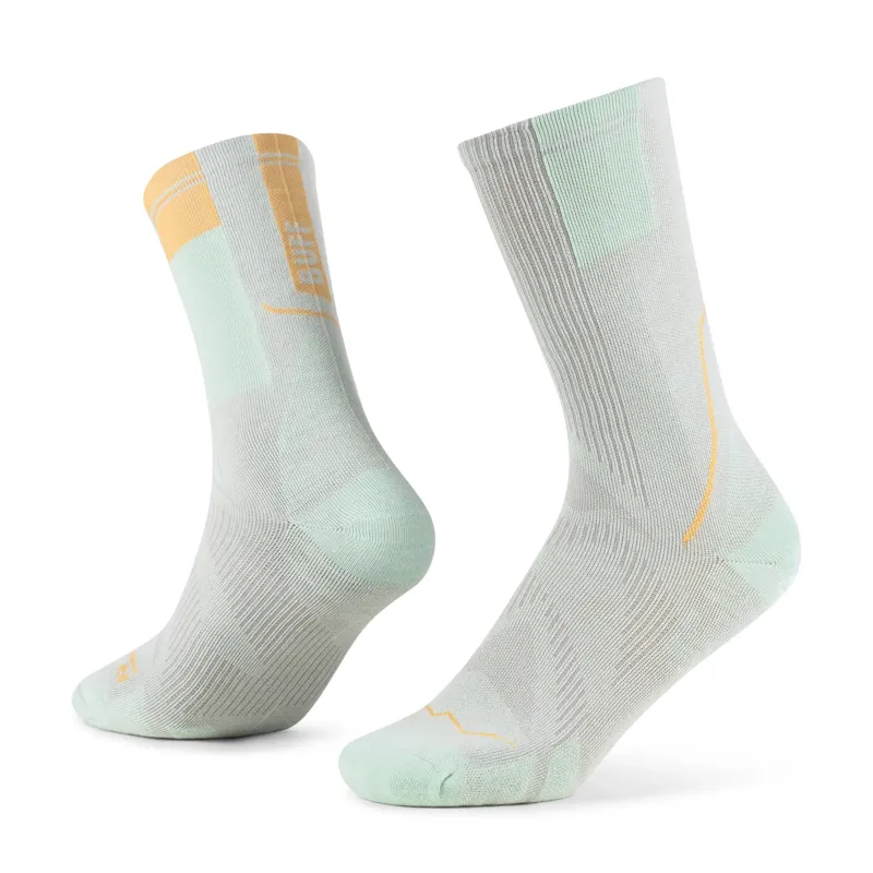 Buff Coolnet Crew Socks Unisex in Seagrove Green