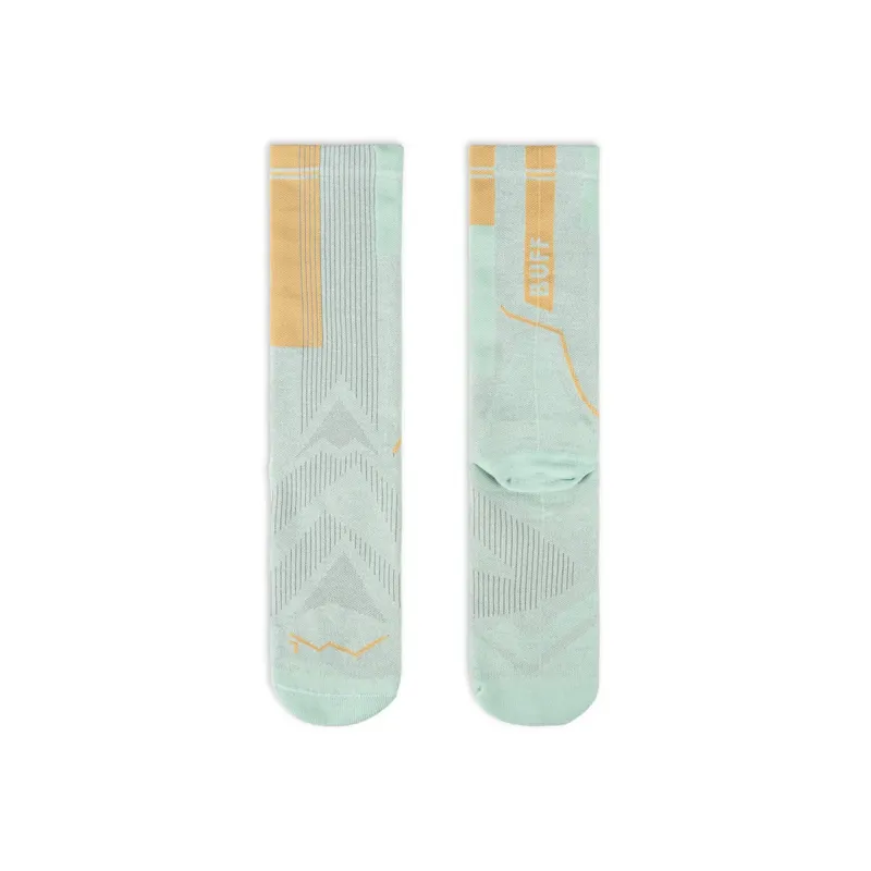 Buff Coolnet Crew Socks Unisex in Seagrove Green-2