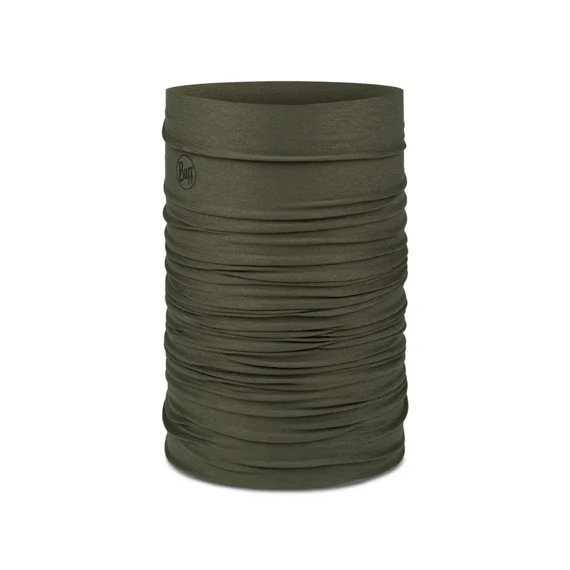 Buff Coolnet UV Neckwear in Solid Khaki-1