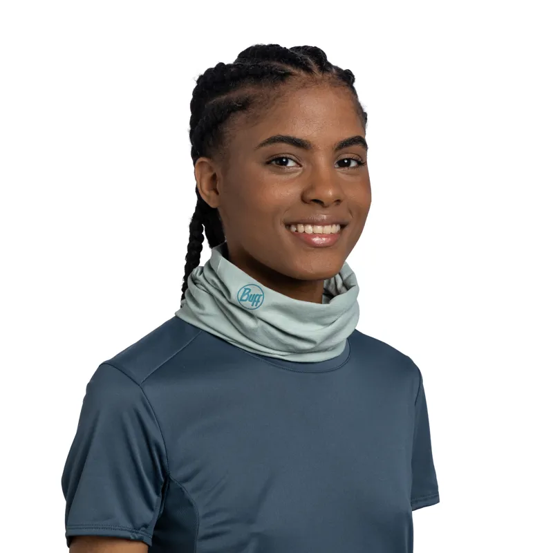 Buff Coolnet UV Neckwear in Solid Seagrove Green-3