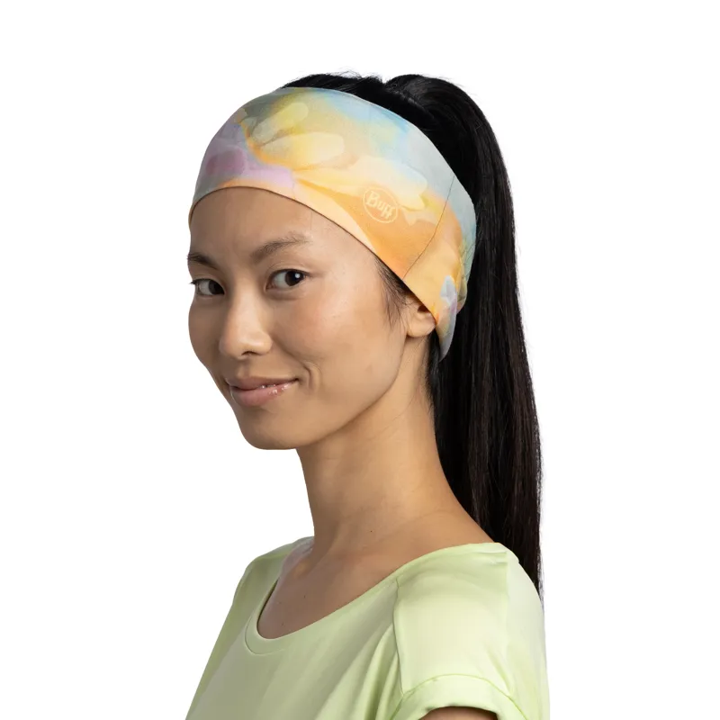 Buff CoolNet UV Wide Headband in Esmerald Seagrove Green-1