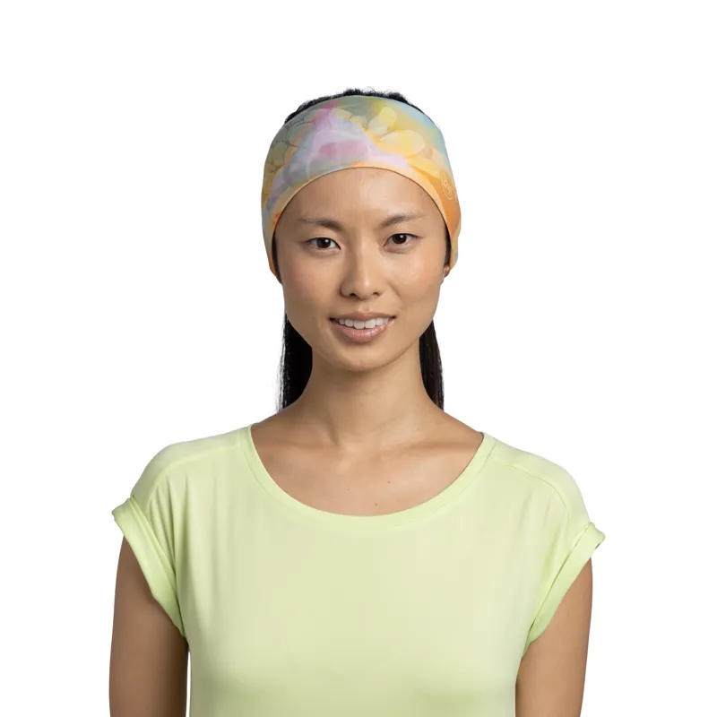 Buff CoolNet UV Wide Headband in Esmerald Seagrove Green-2