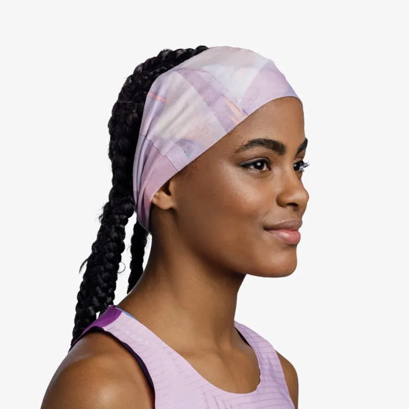 Buff Coolnet UV Wide Headband in Shane Orchid-2