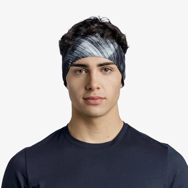 Buff Coolnet UV Wide Headband in Stal Grey-1
