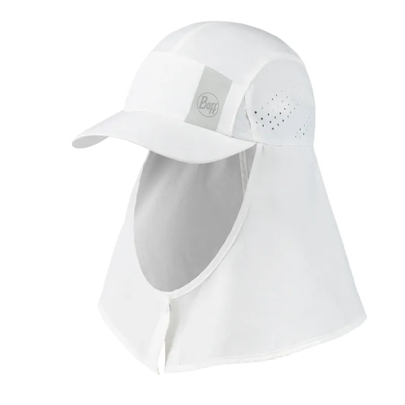 Buff Desert Cap in Solid White