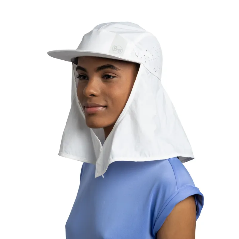 Buff Desert Cap in Solid White-7