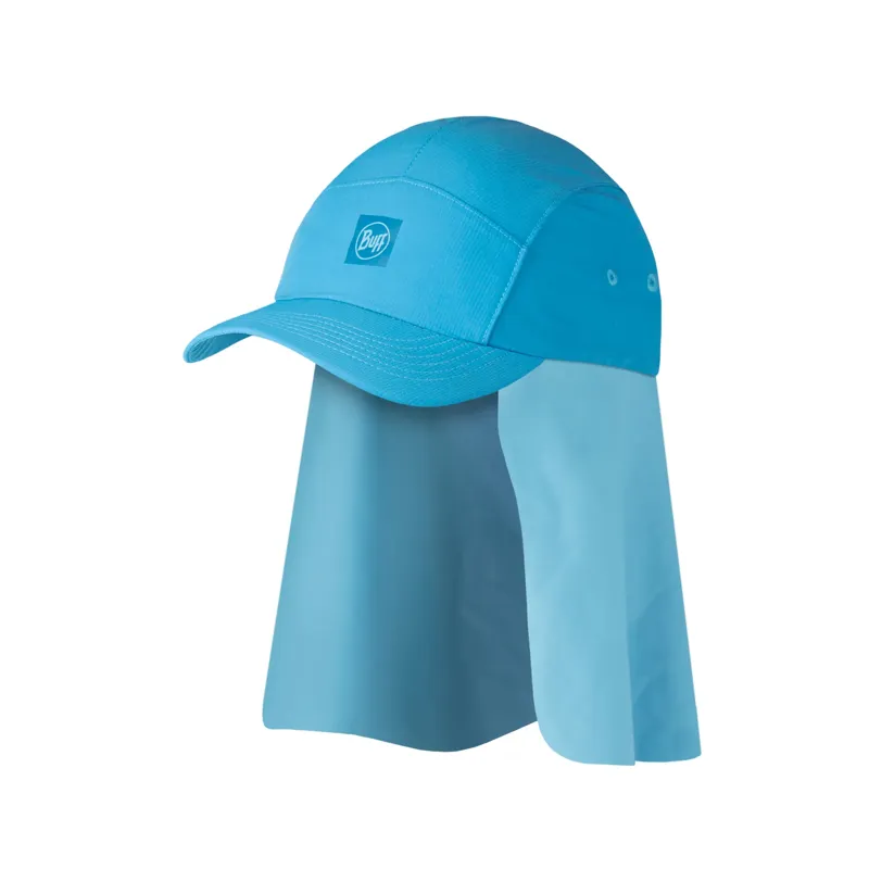 Buff Desert Cap Kids in Solid Azure
