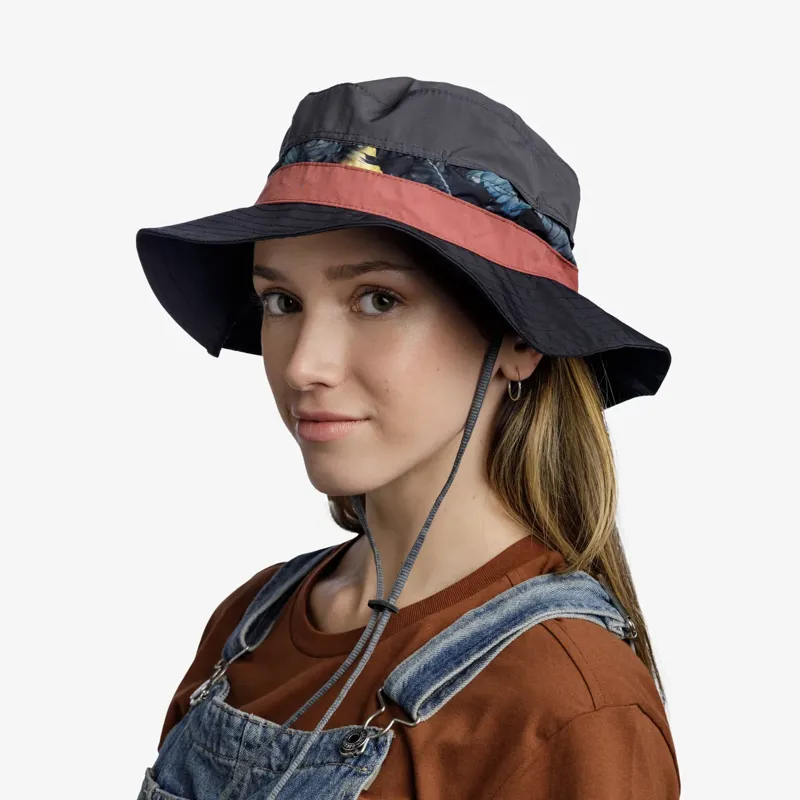 Buff Explore Booney Hat in Okisa Black-5