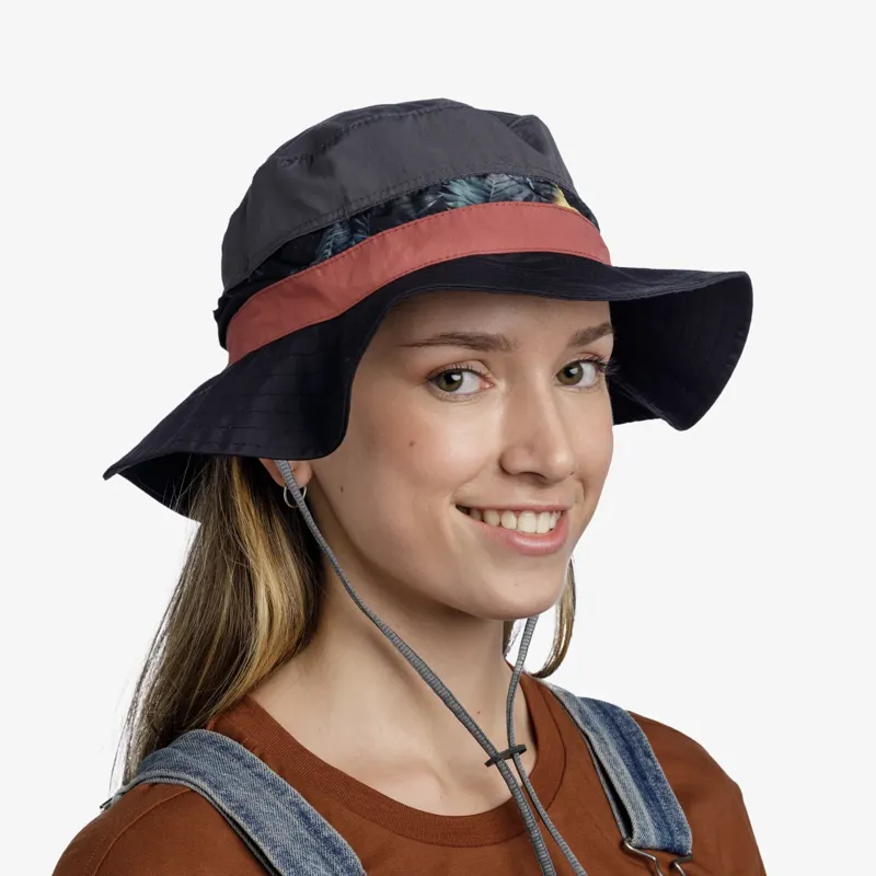 Buff Explore Booney Hat in Okisa Black-6