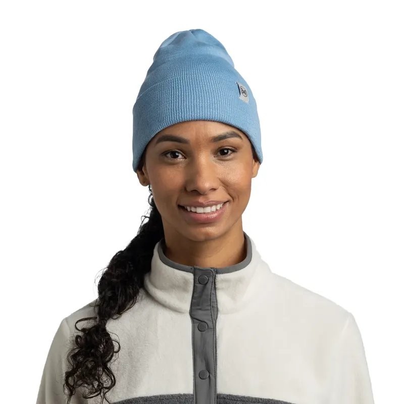 Buff Knitted Hat Lilon in Lake Blue-1