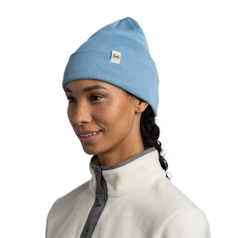 Buff Knitted Hat Lilon in Lake Blue-2