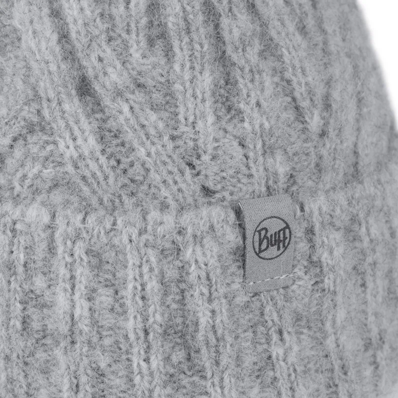 Buff Knitted Hat in Nerla Grey-4