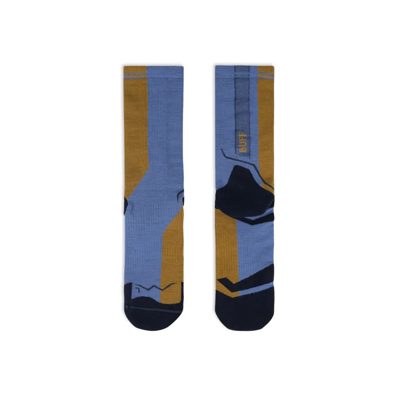 Buff Lightweight Merino Wool Crew Unisex Socks in Blue-2