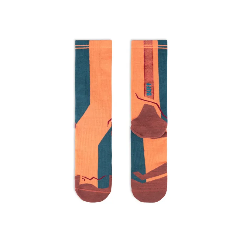 Buff Lightweight Merino Wool Crew Unisex Socks in Flamingo-2