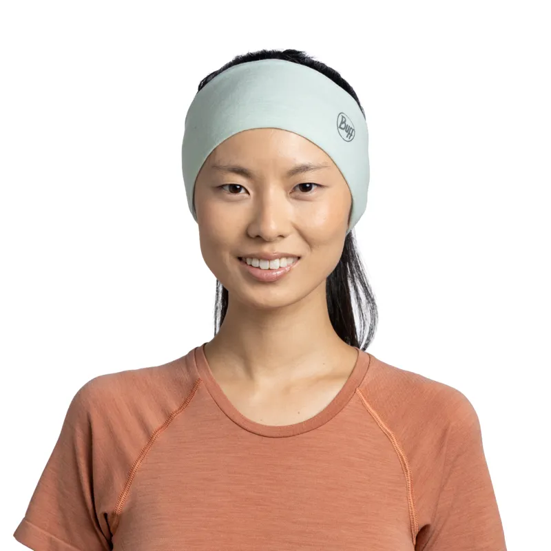 Buff Lightweight Merino Wool Headband in Solid Seagrove Green-1