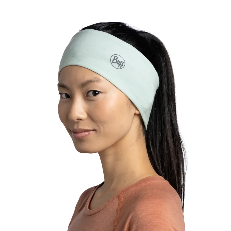 Buff Lightweight Merino Wool Headband in Solid Seagrove Green-2