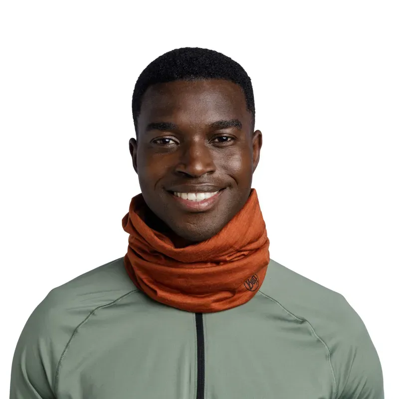 Buff Merino Lightweight Neckwear in Solid Cinnamon-3