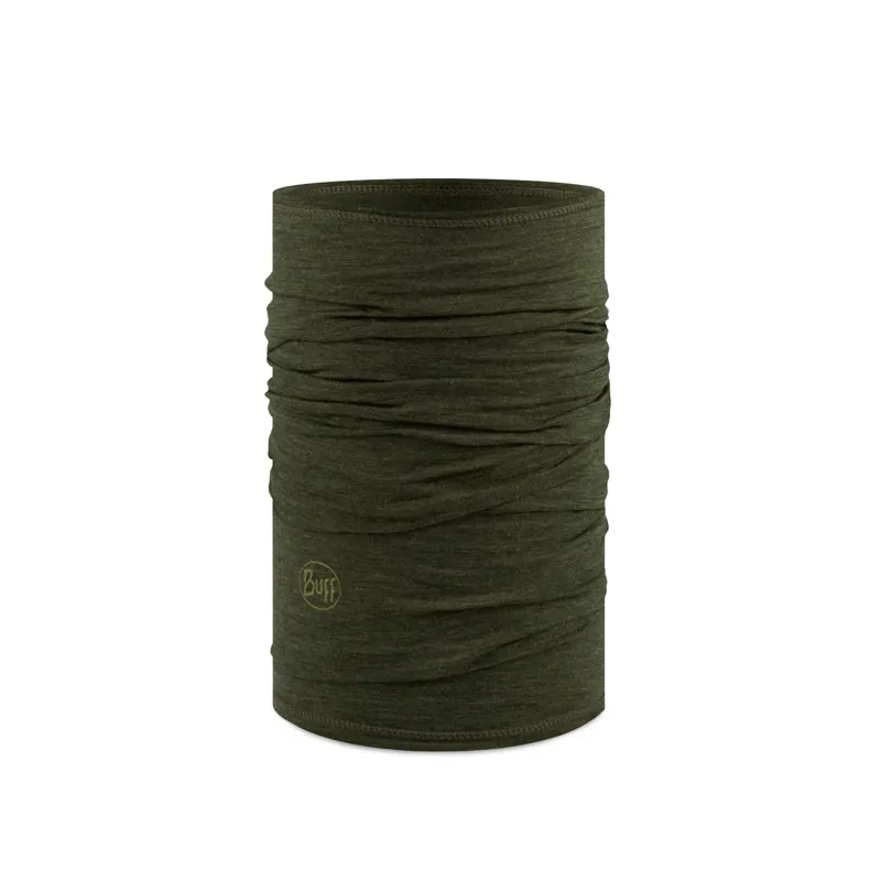 Buff Lightweight Merino Wool Multifunctional Headwear in Solid Bark