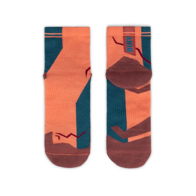 Buff Lightweight Merino Wool Quarter Unisex Socks in Flamingo-1