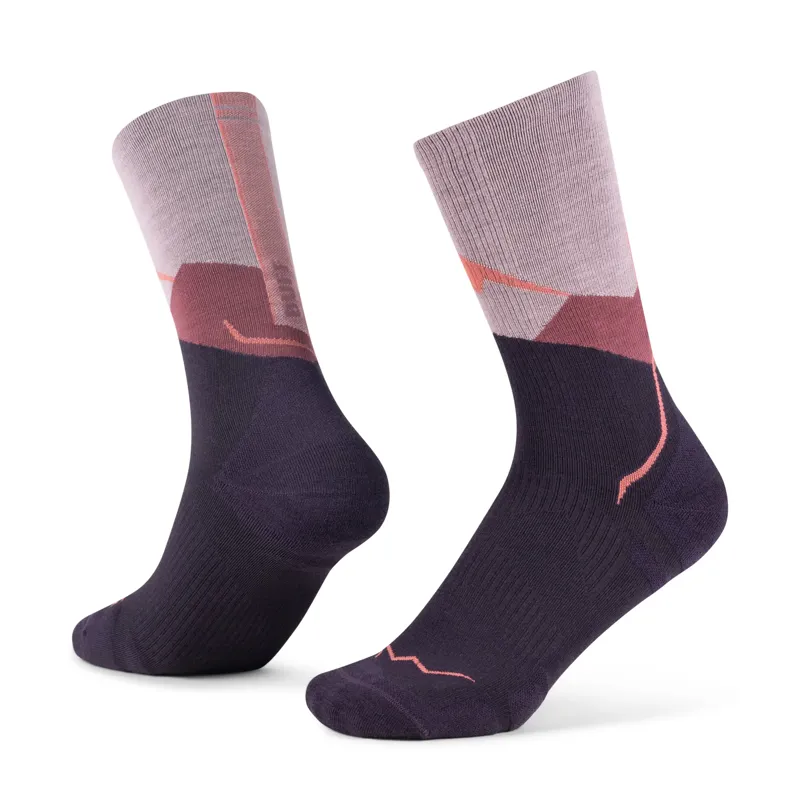 Buff LW Merino Wool Crew Socks in Pink