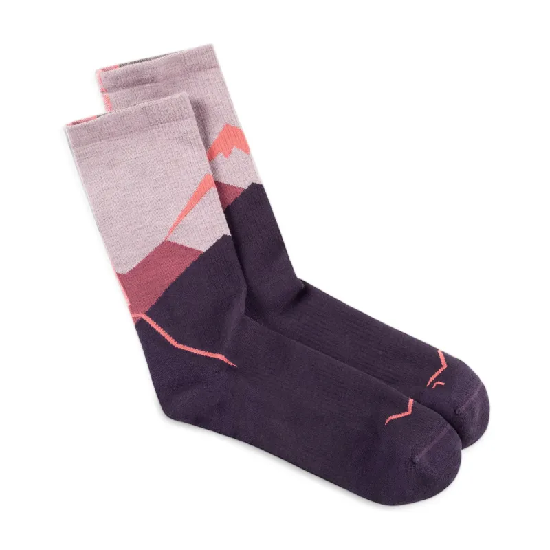 Buff LW Merino Wool Crew Socks in Pink-1