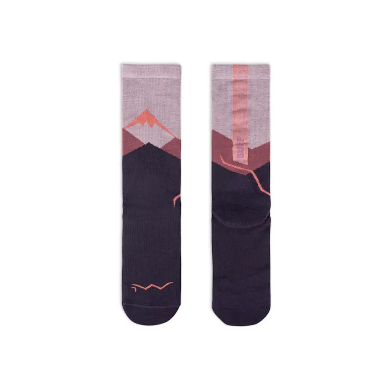 Buff LW Merino Wool Crew Socks in Pink-2
