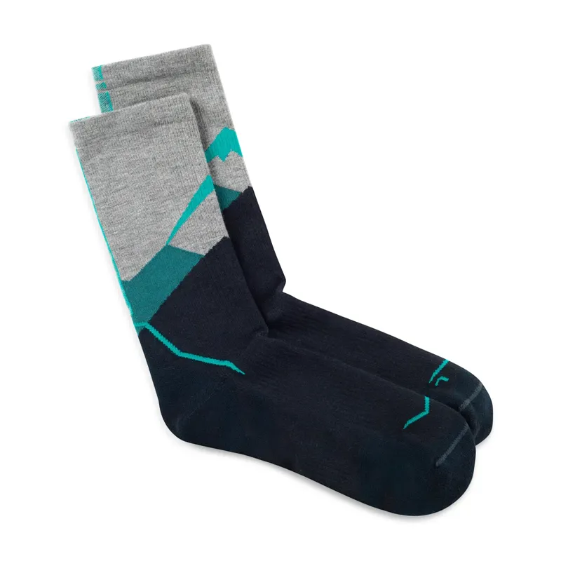 Buff LW Merino Wool Crew Socks in Teal-1